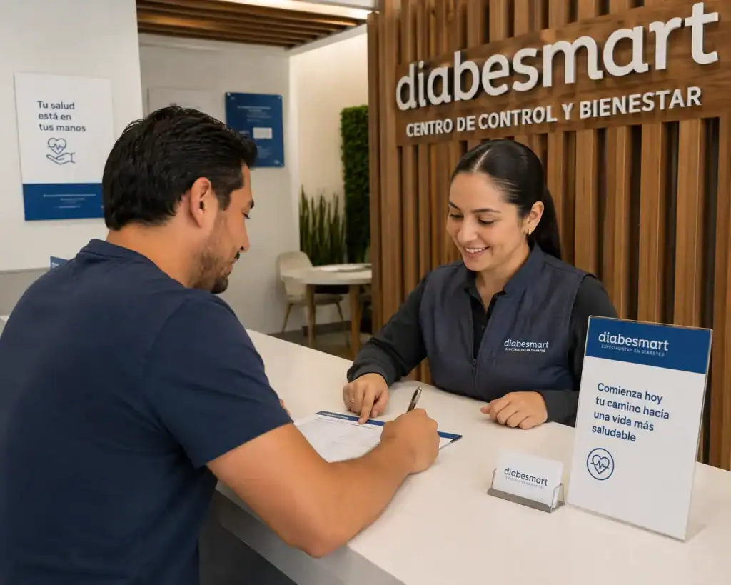 Déjanos tus datos y un especialista en diabetes de Diabesmart se comunicará contigo